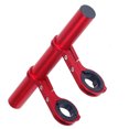 thumbnail image 2 of relayinert Bicycle Handlebar Extender with Double Clamps Front Flashlight Extension Bracket Mounting Rack Adapter Supplies Red Aluminum Alloy 1Set, 2 of 6