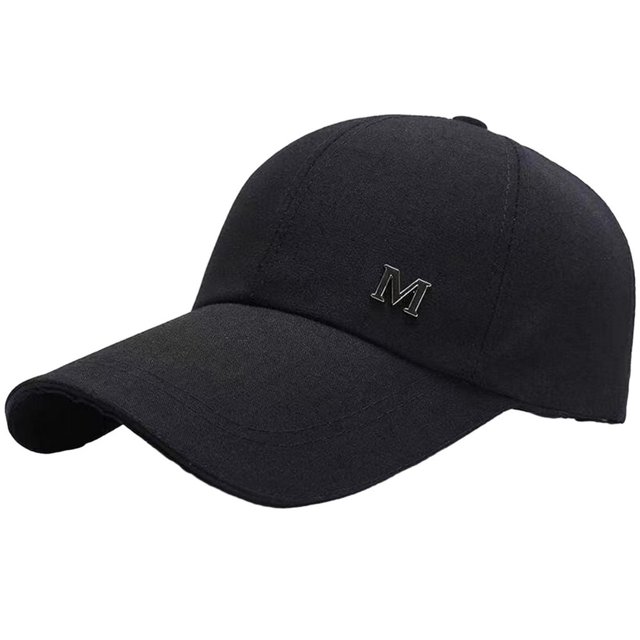 Baseball Hat Adjustable Extended Brim M Letter Decoration Sun Protection Sports Hat Summer Sports Supply