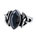 thumbnail image 2 of Men Crystal Ring Party Ceremony Wedding Boys Vintage Style Simple Design Portable Steel Rings Hand Jewellery Birthday Gift Black Size 13, 2 of 6
