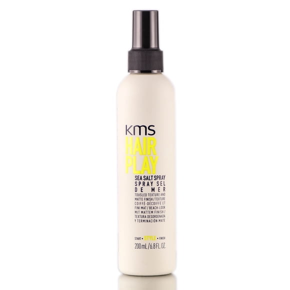 6.8 oz , KMS California Hair Play - Sea Salt Spray Hair - Pack of 3 w/ SLEEKSHOP Teasing Comb