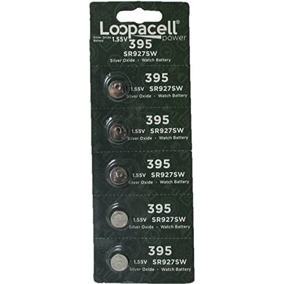 LOOPACELL 395/399 Silver Oxide 5 Batteries (SR927W / SR927SW)