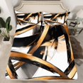 thumbnail image 2 of Erosebridal Black and Gold Bed Sheets Full, Abstract Line Bedding Sets Full Size, Geometry Home Decor 4pcs, 2 of 7