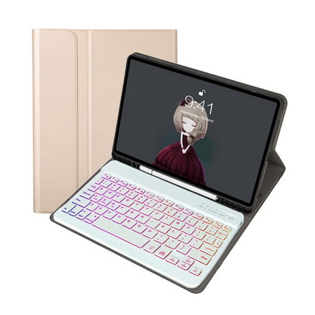 iPad Keyboard Case 9.7 for iPad 2018 6th Gen iPad Pro 2017 5th Gen iPad Air 4 Wireless Backlit Detachable Keyboard with Pencil Holder