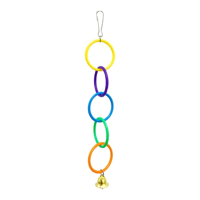 Parrot Exercise Toy with Climbing Swing Rings for Small Birds Budgie Lovebird Cage Activity Play Gym