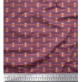 thumbnail image 1 of Soimoi Modal Satin Fabric Geometric Small Printed Craft Fabric by The Yard 42 Inch Wide, 1 of 3