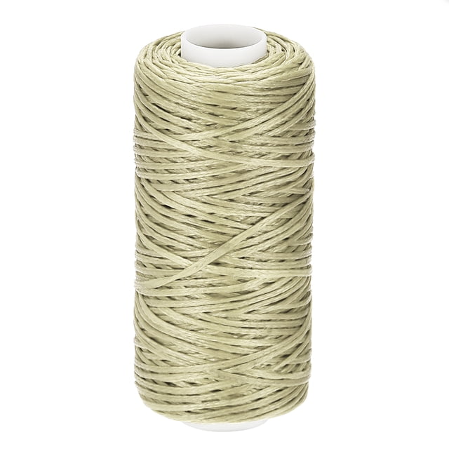 Unique Bargains Khaki Polyester Waxed Leather Sewing Thread, 55 Yards