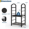 thumbnail image 4 of EastVita 30 Inch High Firewood Rack Outdoor, Indoor Log Storage Organizer, Copper, 4 of 8