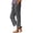 Grey, variant on cfhntfmh Women's Linen Pants Lightweight Cropped Pants with Side Split Casual Beach Drawstring Elastic Waist Trousers