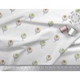 thumbnail image 2 of Soimoi Satin Silk Fabric Leaves & Floral Block Printed Craft Fabric by The Yard 42 Inch Wide, 2 of 3