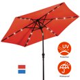thumbnail image 1 of Patiojoy 9FT Patio UV Protection Tilt Solar Powered Umbrella with LED Lights Orange No Base, 1 of 8