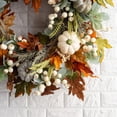 thumbnail image 3 of Fall Pumpkin Wreath Harvest Door Wreath Hanging for Door Home Decor, 3 of 8
