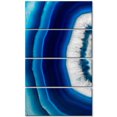 thumbnail image 2 of Design Art Blue Agate Crystal Abstract Digital Art Canvas Print, 2 of 2