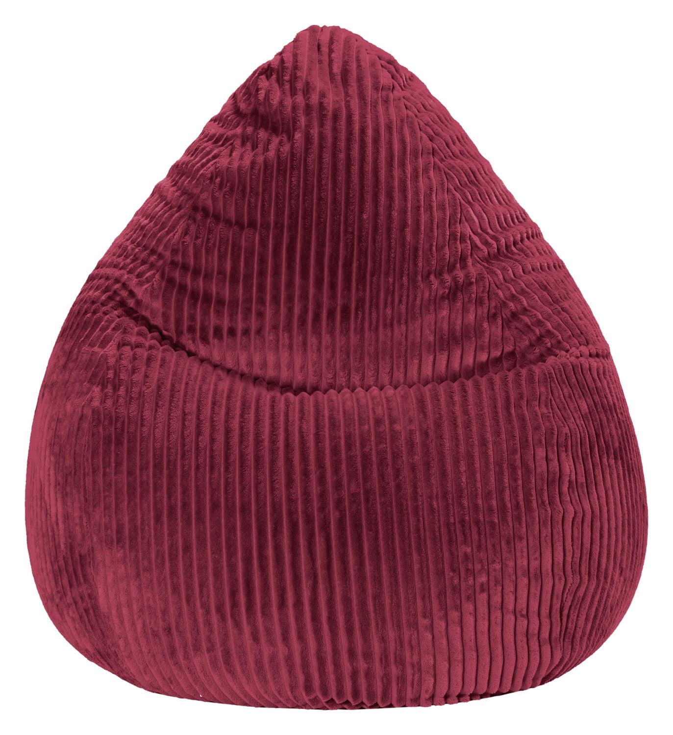 Fauteuil poire Gouchee Home Tessa en velours côtelé rempli de billes de polystyrène, siège confortable pour adolescents et adultes pour dortoir ou salon.