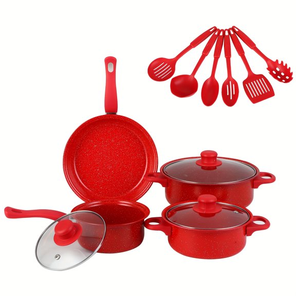 SDOTXAPots And Pans Set Non Stick 13pcs Kitchen Cookware Induction Compatible Pot And Pan Sets for Cooking Nonstick