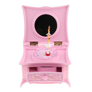 HILABEE Boîte à Bijoux avec Tiroir Étui de Rangement pour Bijoux avec Fille Dansante Rose