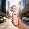 thumbnail image 2 of JZCHUNTOY Ice Sensation Handheld Fan, Portable Wearable Neck Hanging Design, Digital Display, Strong Airflow, Rechargeable Mini Fan for Outdoor Activities, Travel, Camping, Office and Daily Use, 2 of 7