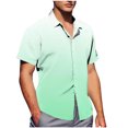 thumbnail image 1 of Pisexur T Shirts for Man , Chemise Décontractée pour Hommes à Col Rabattu Imprimé Manches Courtes Bouton Vert Menthe, TG Chemises de Golf Hommes & Chemises Hommes, 1 of 7