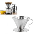 thumbnail image 4 of Stainless Steel Pour Over Coffee Dripper Cone Filter Cup Stand Coffee Machine Accessories for Home and Office, 4 of 8