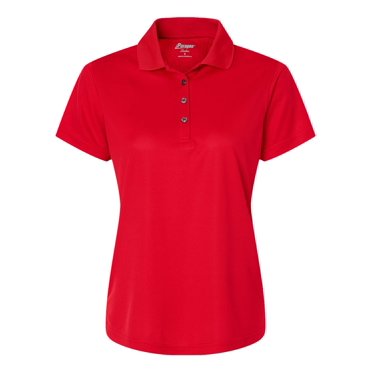 Paragon Polo en Maille Mini de Performance Saratoga pour Femmes, P, Rouge