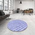 thumbnail image 4 of Ahgly Company Machine Washable Indoor Square Transitional Heavenly Blue Area Rugs, 8' Square, 4 of 7
