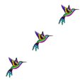 thumbnail image 3 of Wweixi Iron Hummingbird Hanging Home Decor Crafts Ornament Birds Outdoor Pink 3Set, 3 of 6
