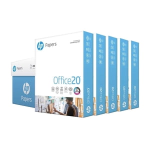 Papier d'Impression HP 8,5 x 11 Bureau 20 lb 1 Rame 500 Feuilles 92 Luminosité Fabriqué aux États-Unis Papier de Copie Certifié FSC Compatible HP 172160R
