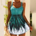 thumbnail image 2 of Women’s Plus Size Swimwear Floral Tankini Set Ruched Modest Two Piece Skirt Swimsuit, 2 of 9