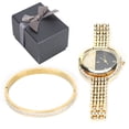 thumbnail image 2 of Women Premium  Accented Bangle Watch and Bracelet Set, Women Jewelry Set with  Quartz Movement Watch, Bracelet & Gift Box, Anniversary Gift, Christmas Gift, 2 of 8