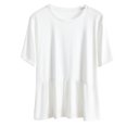 thumbnail image 1 of Birdeem Womens Round Neck Solid Color Short Sleeved Loose T-Shirt Short Sleeved Round Neck Top/Shirt, 1 of 12