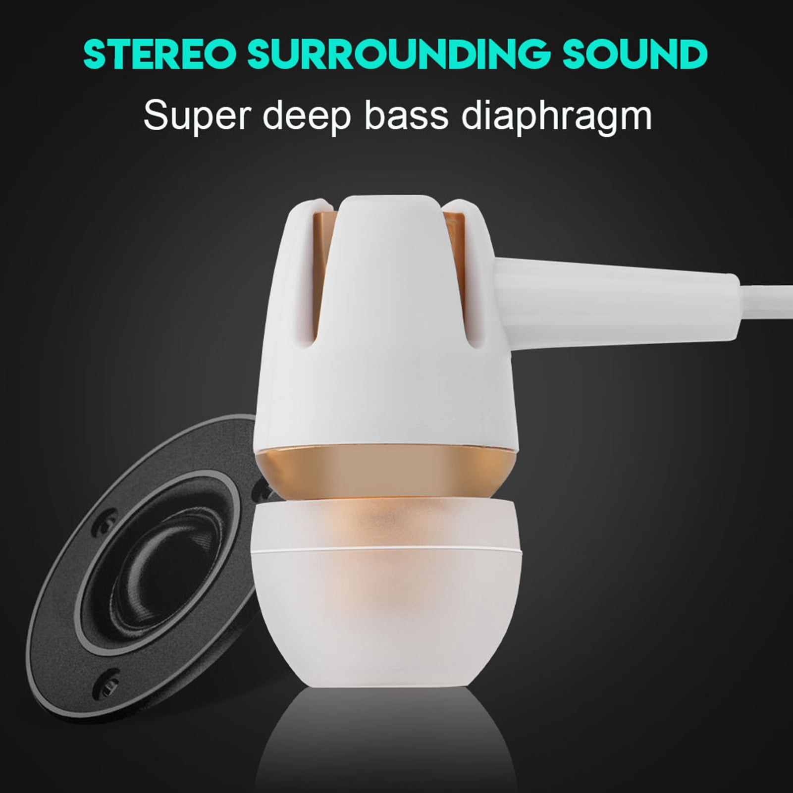 Khall Hands-free Call Type C Earphones In-ear Super Deep Bass Type C Earbuds with Mic for LETV,Type C Earbuds with Mic,Headphones for Type C