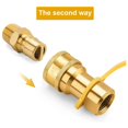 thumbnail image 3 of 1/2" QDD LP Gas Quick Connect Fittings with Male Insert Plug, Natural Gas Propan, 3 of 9