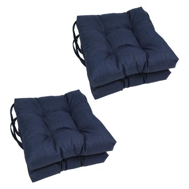 16-Inch Spun Polyester Solid Outdoor Square Tufted Chair Cushions (Set Of 4) 916X16Sq-T-4Ch-Reo-Sol-05
