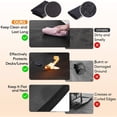 thumbnail image 3 of Ruiboury Black Fire Resistant And Reusable Wood Stove Mat For Extra Protection Fireplace Rugs Fire Resistant black 39*72in, 3 of 6