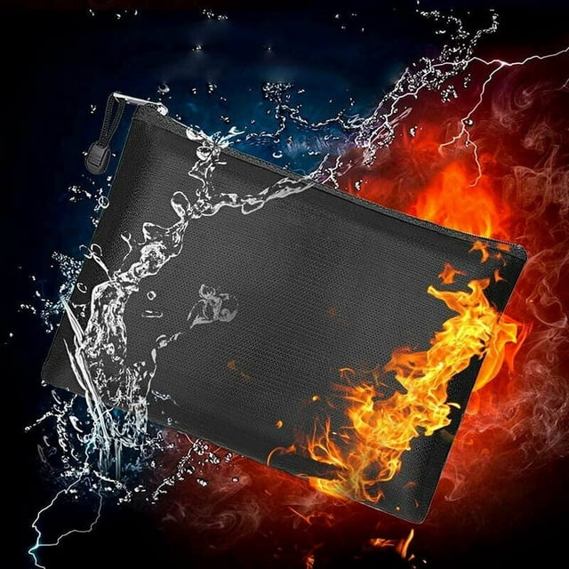 Sac Ignifuge et Imperméable pour Documents, Coffre-Fort pour Argent, Pochette de Protection pour Dossiers Secrets