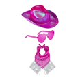 thumbnail image 1 of Women's Western Cowboy Hat Scarf Eyeglasses Three Piece Set, 1 of 2