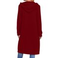 thumbnail image 3 of LOVZFMLL Vestes pour Femmes Décontractées Unies à Manches Longues avec Poche Zippée Sweat à Capuche, 3 of 5