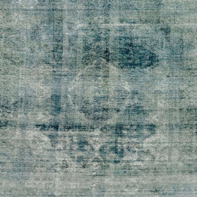 Ahgly Company Tapis d'Intérieur Carré Abstrait Vert Mer Foncé, 6 Pieds Carré