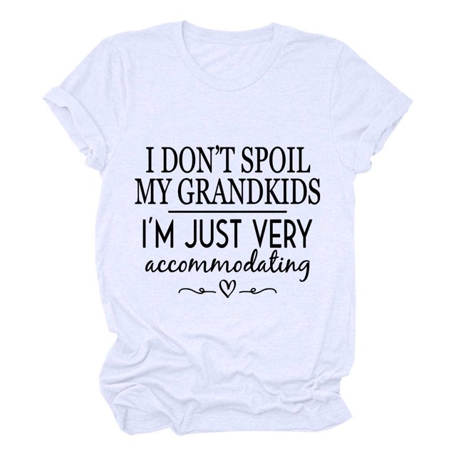 LUOGENLI T-shirts pour Femme pour Femmes T-Shirt Uni Décontracté Mode à Lettres Imprimées Col Rond Manches Courtes T-Shirt Haut Vintage T-shirts pour Femmes T-Shirt Graphique Fête de la Saint-Patrick Blanc TTG