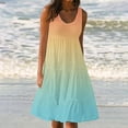thumbnail image 2 of Yuyuzo Robes d'Été pour Femmes Robe Décontractée d'Été pour Femmes Sans Manches à Col Rond Tunique Ample Robe Débardeur Robe Bohème de Plage pour les Vacances, 2 of 7