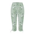 thumbnail image 4 of Pantalon Cargo pour Femmes à Coupe Décontractée par Generic TG, Capris Décontractés Noirs Unis, à Cordon, Raccourcis, Légers, 1 Unité, 4 of 5