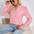 thumbnail image 4 of Hauts à Manches Longues pour Femmes Mode Féminine T-Shirt Ample à Manches Longues Col en V Hauts à Manches Longues pour Femmes T-Shirts à Manches Longues pour Femmes Hauts à Manches Longues pour Femmes, 4 of 6