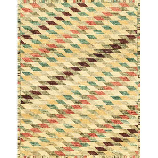 Ahgly Company Indoor Rectangle Abstract Cinnamon Brown Abstract Area Rugs, 7' x 10'