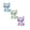 Purple & Blue & Green 1Pack, variant on Desktop Ornament Glow In The Dark Resin Animals Set for Dollhouse Fairy Garden Aquarium Decoration and Collectible Figurines