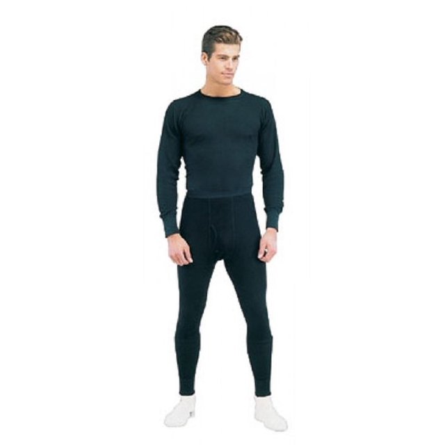 Rothco Thermal Knit Underwear Top - Black, 2X-Large