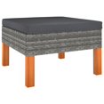 thumbnail image 3 of vidaXL Ensemble de Salon de Jardin 7 Pcs avec Coussins en Rotin Poly Gris, 3 of 5