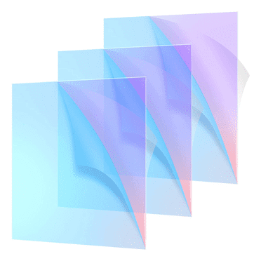 Feuille Acrylique Colorée Translucide Iridescente Rayonnante, Planche Acrylique pour Découpe au Laser, 8 x 12 Pouces (Lot de 3, Épaisseur de 2,6 mm)