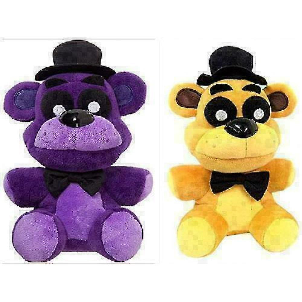 Nights At Freddys Purple Shadow And Gold Bear Plush Doll Toy