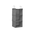 thumbnail image 1 of Cotton Linen Hanging Closet Multi Layers Pockets Clothes Organizer Bag Folding Shelves Dual Hooks Wardrobe Sorting Rack Gray 3 Layers, 1 of 9