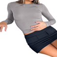 thumbnail image 3 of Blouse Mode Urbaine à Manches Longues Unie pour Femmes, 3 of 6