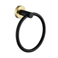 thumbnail image 1 of jesticaly Towel Ring Practical Fixing Rings Hanging Rack Exquisite Towels Hangers for Wall Hanger Stand for Home Bathroom Kitchen Use Black gold 1Set, 1 of 6